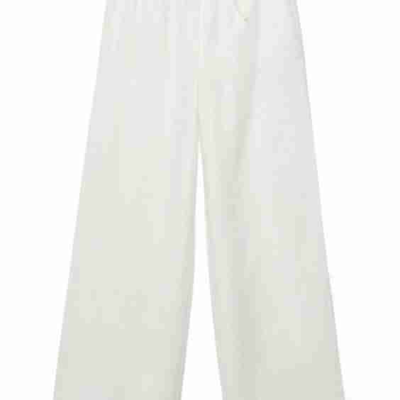Linen Blend Drawstring Trousers