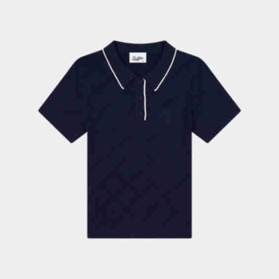 Diamond Knit Polo Top