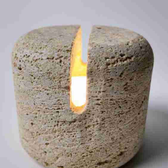 Luna - Travertine Small Night Light