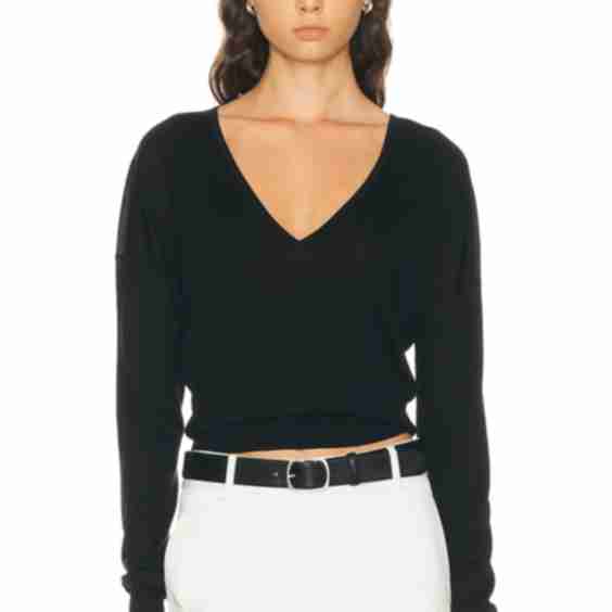 Silk Cashmere V Neck Sweater