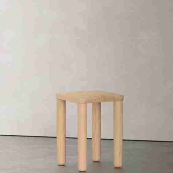 Ash Square Stool