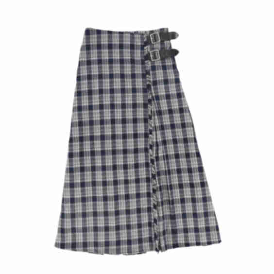 Pleated Buckle Skirt