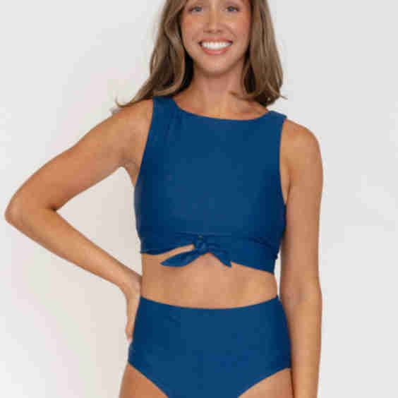 Knotted Crop Swim Top
