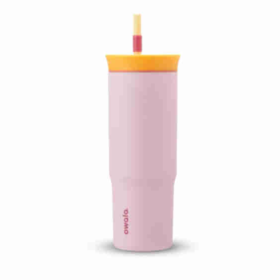 Stainless Steel Travel Tumbler with Straw, 24 oz.
