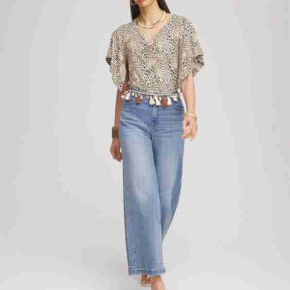 Touch of Cool Handkerchief-Sleeve V-Neck Tee