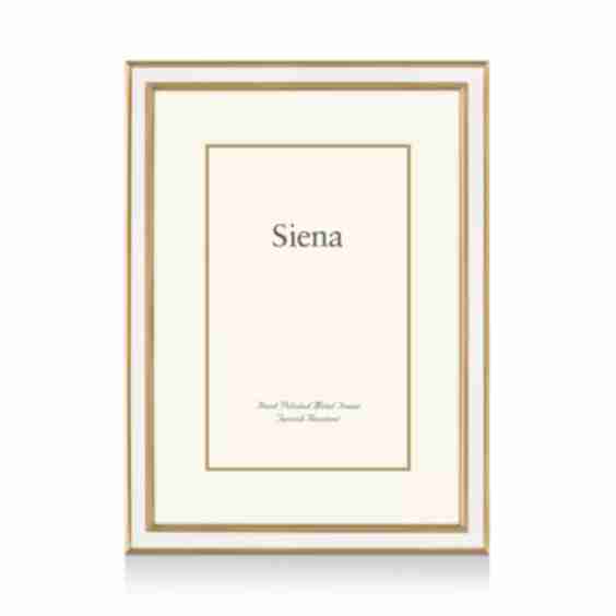 Wide Enamel with Gold Frame