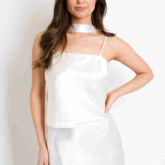 Cyra Neck Tie Top