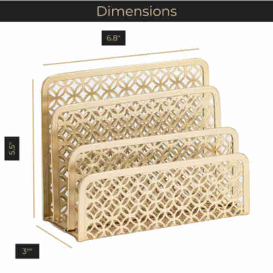Desk Mail Organizer - Letter Holder and Bill Organizer for Desk