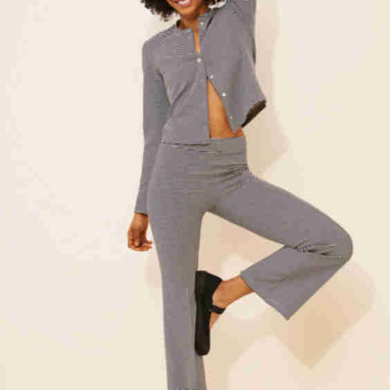Nuuly x Donni Baby Stripe Rib Cardigan