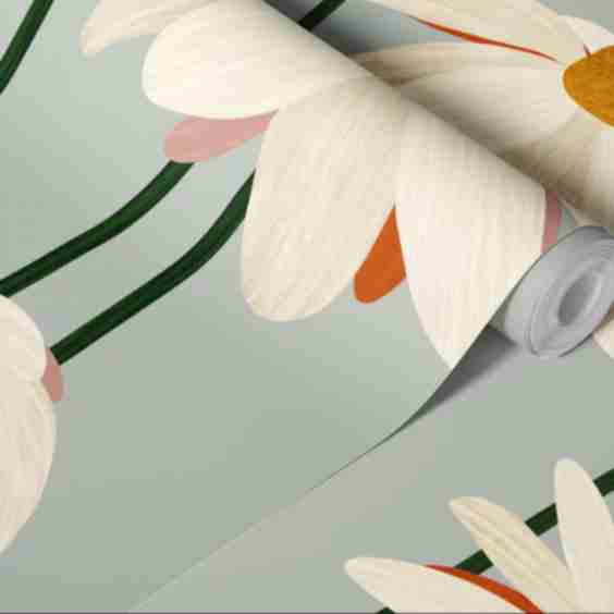 Daisies Pattern Wallpaper