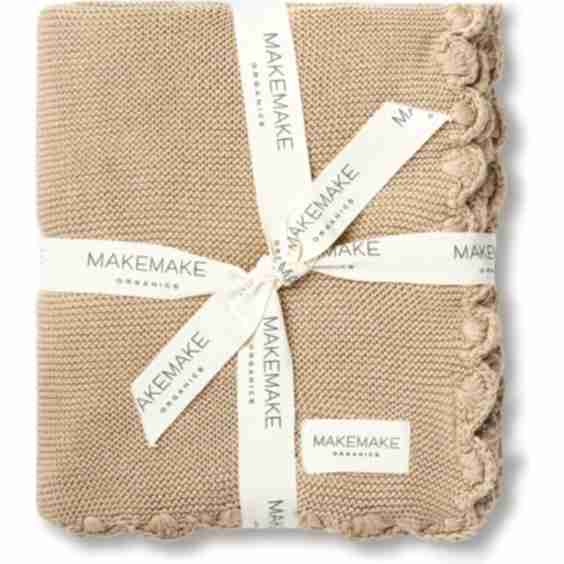 Organic Cotton Scalloped Baby Knit Blanket
