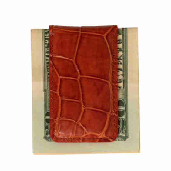 Magnetic Money Clip in Classic Alligator