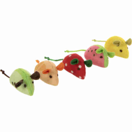 Skitter Slices Plush Cat Toy with Catnip, 5 count