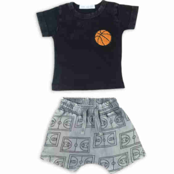 Basketball Patch Tee French Terry Shorts 