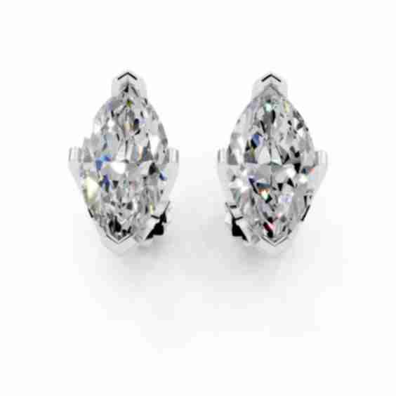 Marquise Brilliant Diamond Stud Earrings