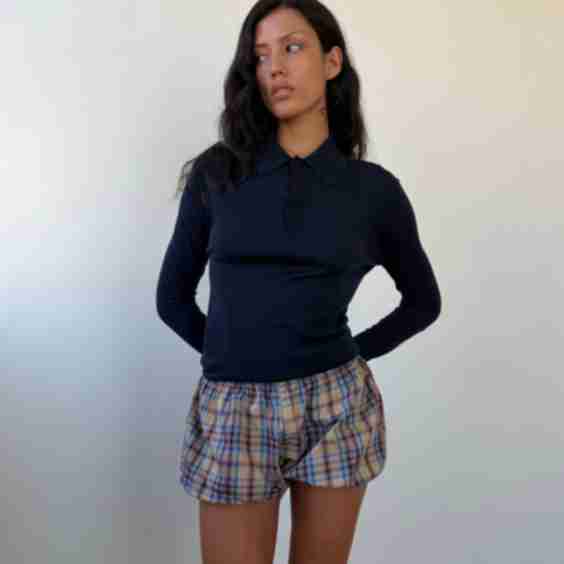 Babydoll Bloomers Khaki Tartan