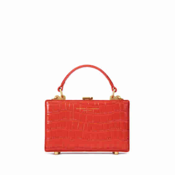 Slim Trunk Leather Crossbody Bag