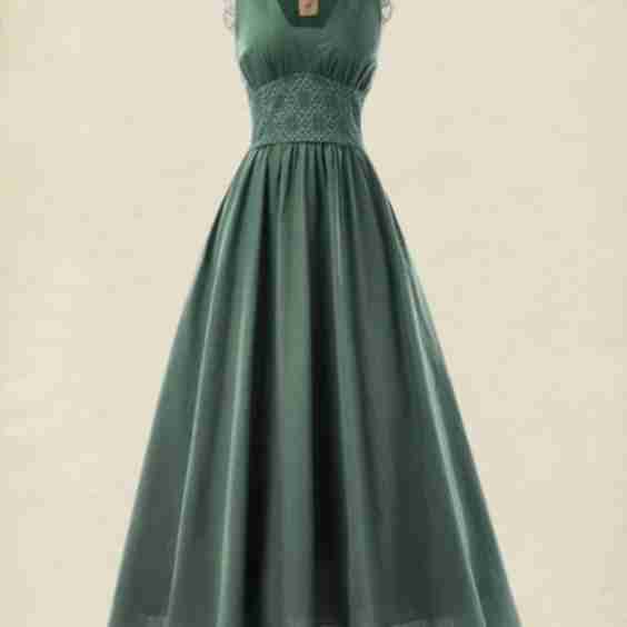 Linen Sleeveless V neck Maxi Dress