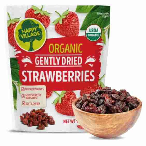 Organic Whole Dried Strawberries No Sugar Added