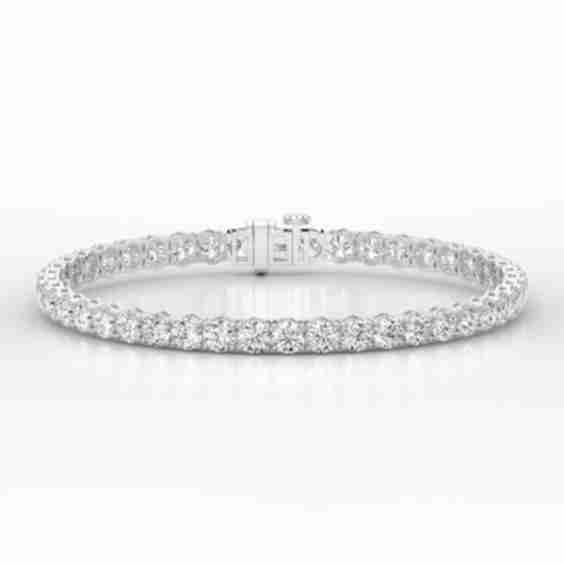 10 ct. tw. Round Lab Grown Diamond Tennis Bracelet in 14k White Gold