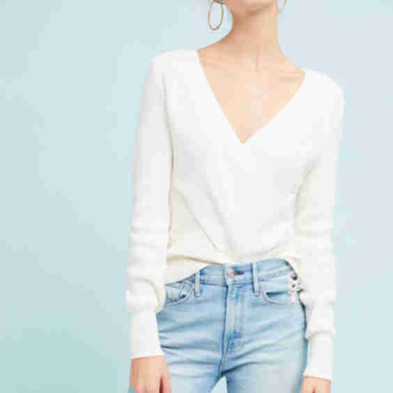 Wrapped V-Neck Sweater