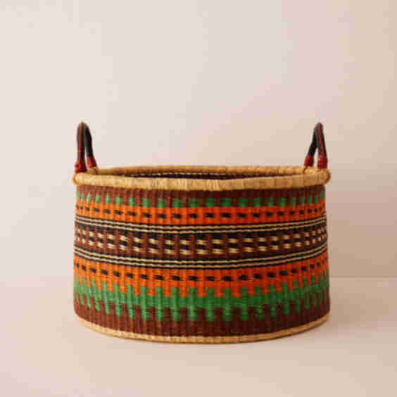 Large Woven Short Basket