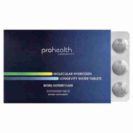 Molecular Hydrogen Longevity Water Tablets, Natural Raspberry