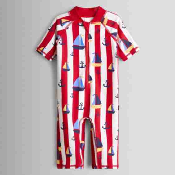 Nautical Stripe All-in-One Sun Suit