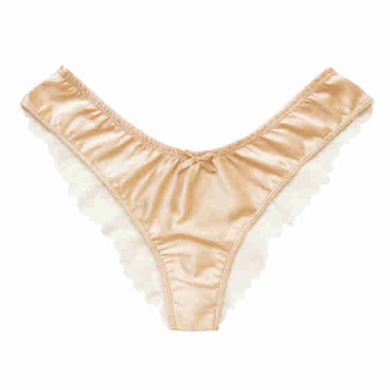 Nude Satin Tanga