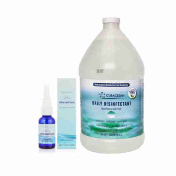 CuraClean Hypochlorous Acid Mold Eliminator and Curativa Elite Nasal Cleanser