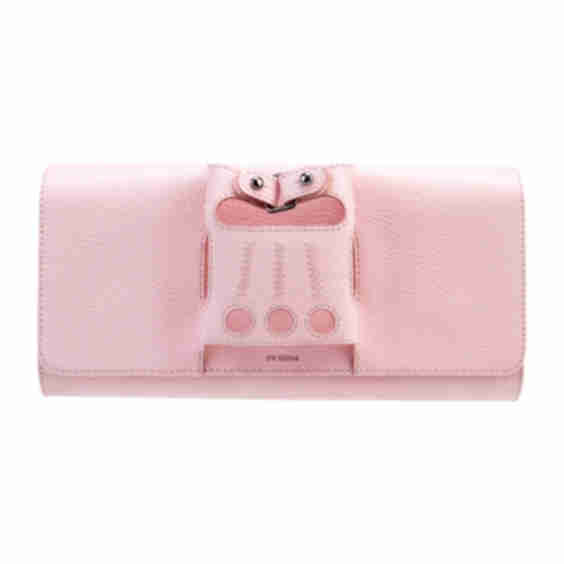 Leather Cutout Accent Clutch