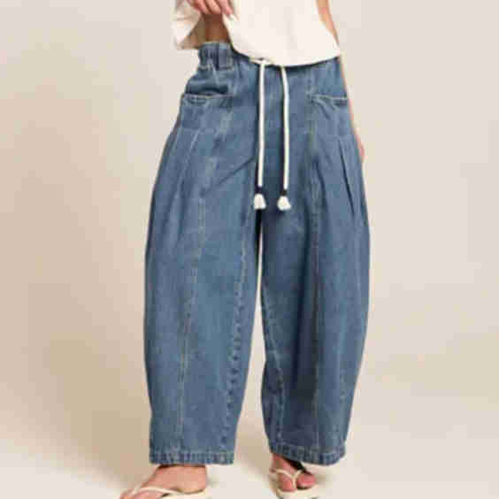 Wide Leg Barrel Pant