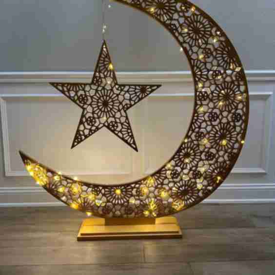 Ramadan/Eid Wooden Crescent 