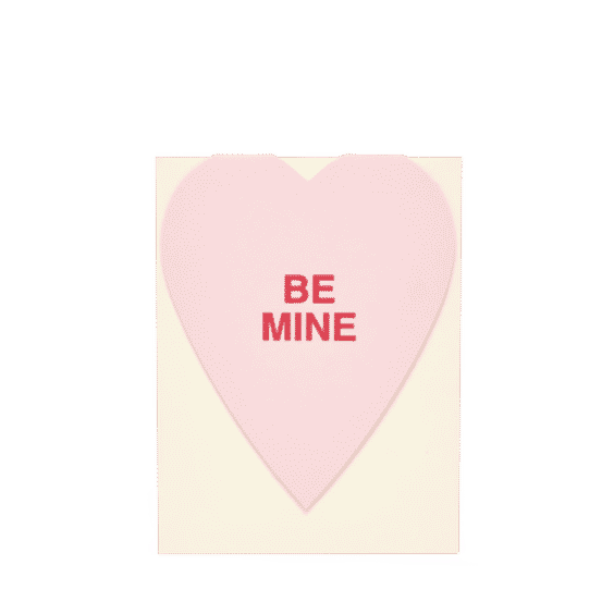 Be Mine Conversation Heart Greeting Card