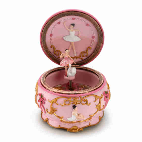 Gorgeous Ballerina Themed Animated Musical Trinket Keepsake