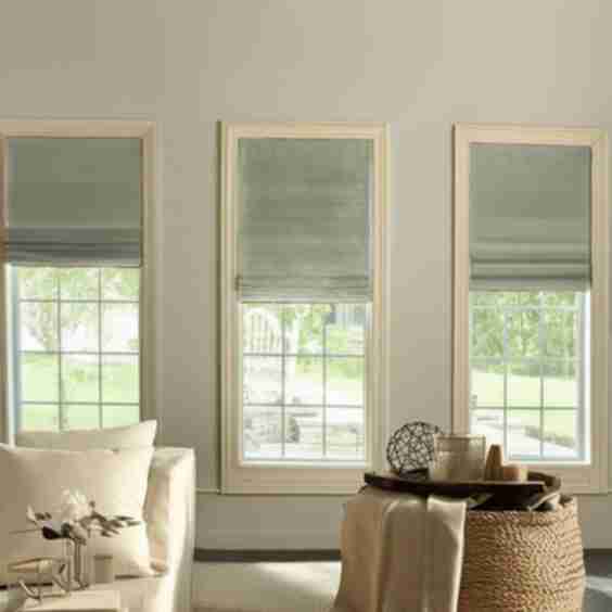 Zoe Flat Fold Linen Look Cordless Custom Roman Shade