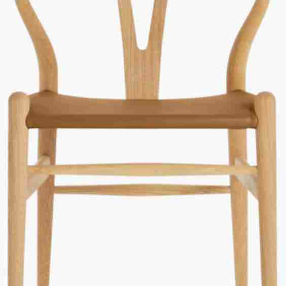 CH24 | Wishbone Chair with Leather Seat