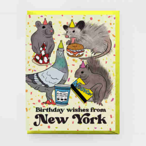 NYC Animals Birthday Card