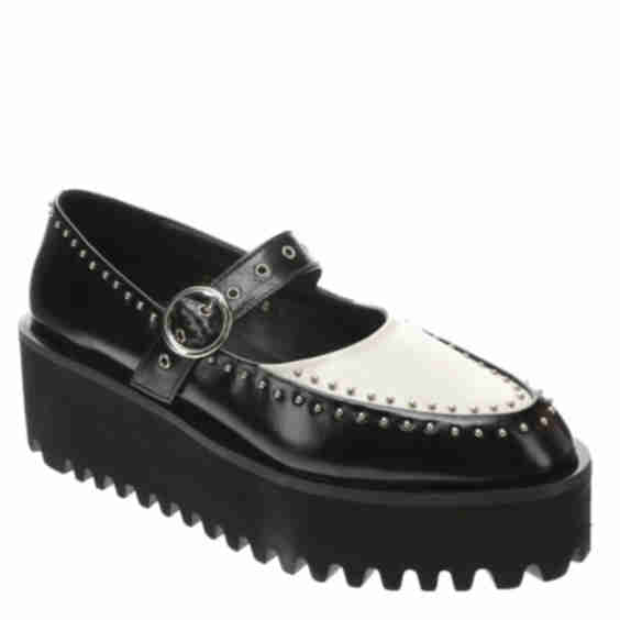 Studded Mary Jane Platform Shoes