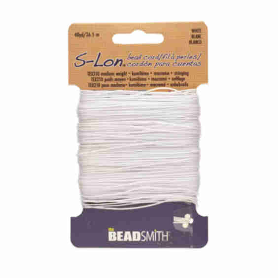 S-Lon 0.5mm White Bead Cord