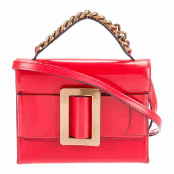 Leather Flap Closure Top Handle Bag