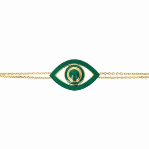 Big Eye Bracelet On A Double Chain