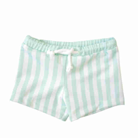 Ace Boys Lycra Swim Shorts Mint Stripe