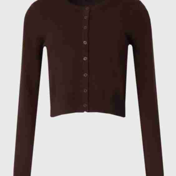 Round Neck Knit Cardigan