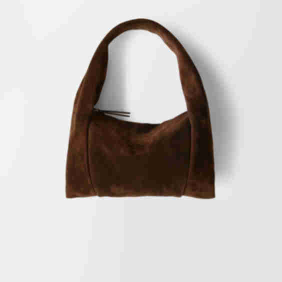 Flo Silken-Napped Suede Shoulder Bag