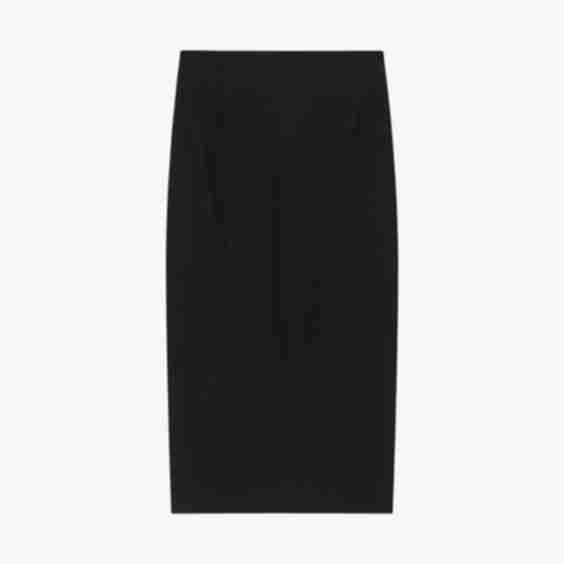 Pencil Midi Skirt with Back Slit