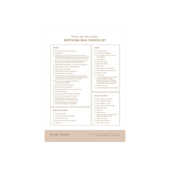 Birthing Bag Checklist