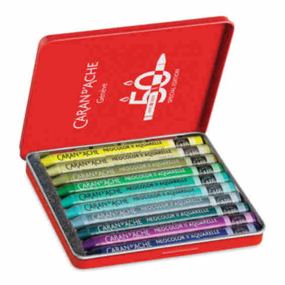 Neocolor II Aquarelle Artists' Pastels  Lush Colors 50th Anniversary Special Edition,Set of 10