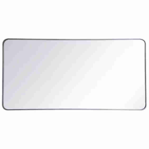 Evermore Soft Corner Metal Rectangular Vanity Mirror