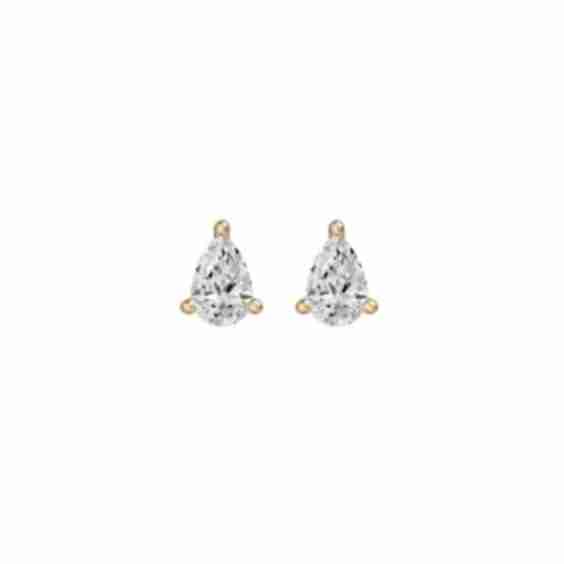 Signature Pear Cut Basket Stud Earrings 0.50 tcw DiamondNexus Alternative